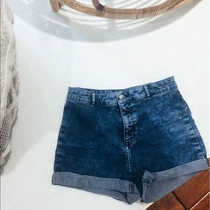 H&M High Waisted Cuff Denim Short -Size Us 8